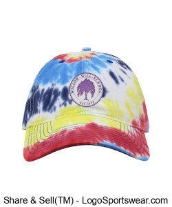 Willow Hill TIE DYE logo hat (rainbow) Design Zoom