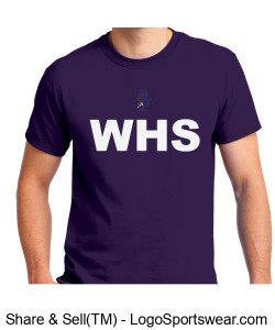 WHS BEE Gildan Adult Ultra Cotton T-shirt (purple) Design Zoom