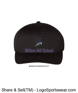 Willow Hill BEE cap (black) Design Zoom