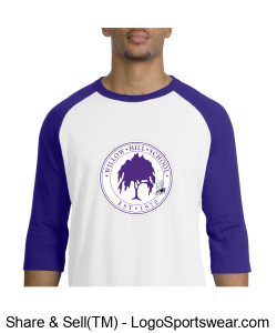 Willow Hill Logo and Bee Raglan Jersey - purple Design Zoom