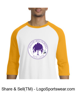 Willow Hill Logo and Bee Raglan Jersey - yellow Design Zoom
