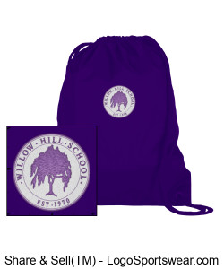 Willow Hill School drawstring bag (w/ logo) Design Zoom