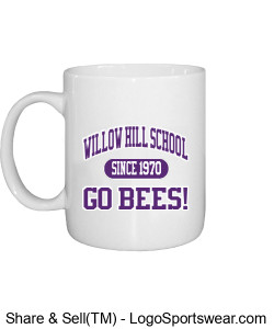 GO BEES! Mug (with bee on back) Design Zoom