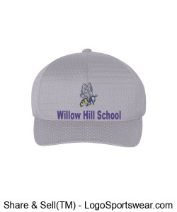 Willow Hill BEE cap (grey) Design Zoom