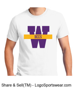 WHS "W" Bees t-shirt (white 1) Design Zoom