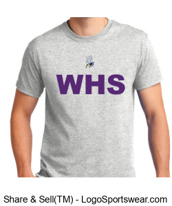 WHS BEE Gildan Adult Ultra Cotton T-shirt (grey) Design Zoom